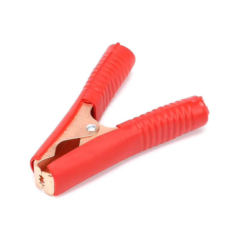 Abrazaderas de batería de coche 100A, pinzas de cocodrilo, conexión eléctrica roja y negra, terminales de batería, prueba de cable, enchufe de alimentación de 90x75mm - imagen 4