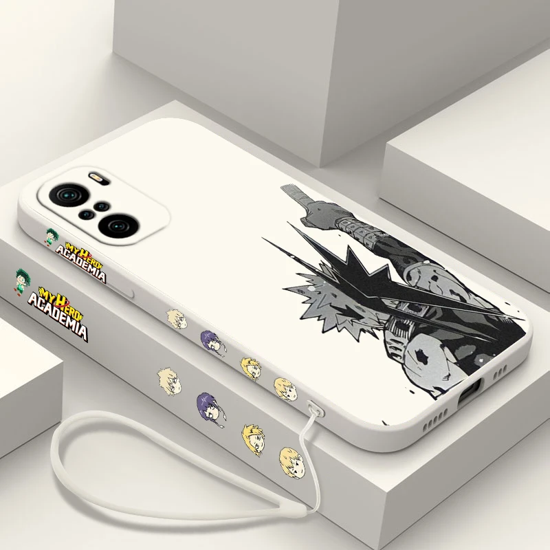 My Hero Academia funda de teléfono para Xiaomi Redmi Note 13, 12, 12Pro, 11, 11S, 11T, 10S, 10 Pro Plus, 5G, cuerda líquida izquierda - imagen 3