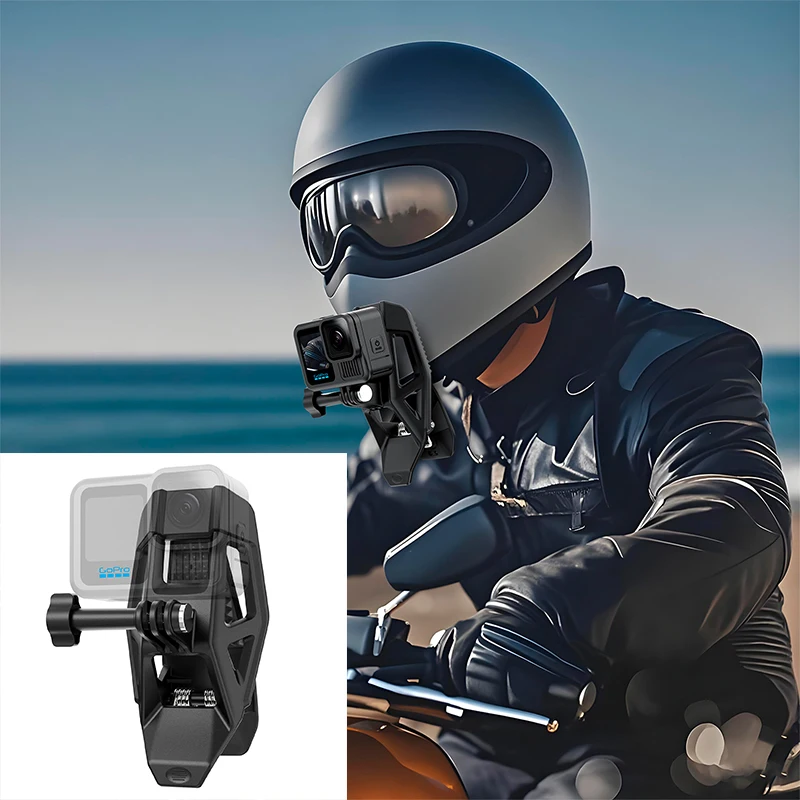 Soporte de agarre con Clip para casco, accesorios para GoPro 13 12 11 10 9 8 DJI Osmo Action 5 Pro 4 3 Insta 360 X5 X4