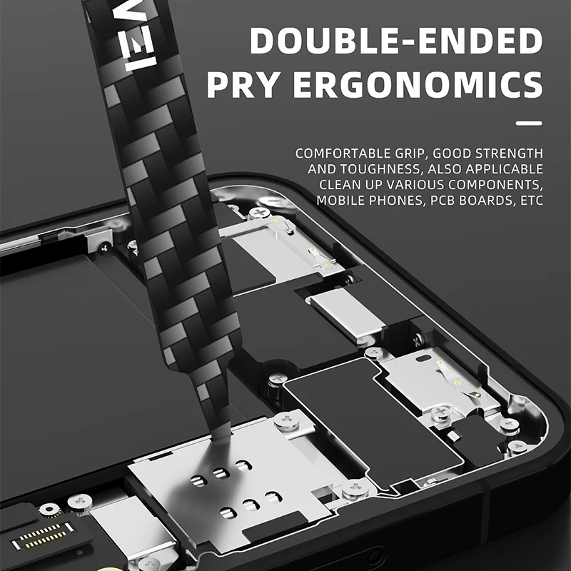 LUOWEI LW-T01 T02 T03 raspador de estaño no magnético de fibra de carbono/herramienta de palanca para reparación de ordenadores de teléfonos móviles herramienta de eliminación de raspador de estaño - imagen 3