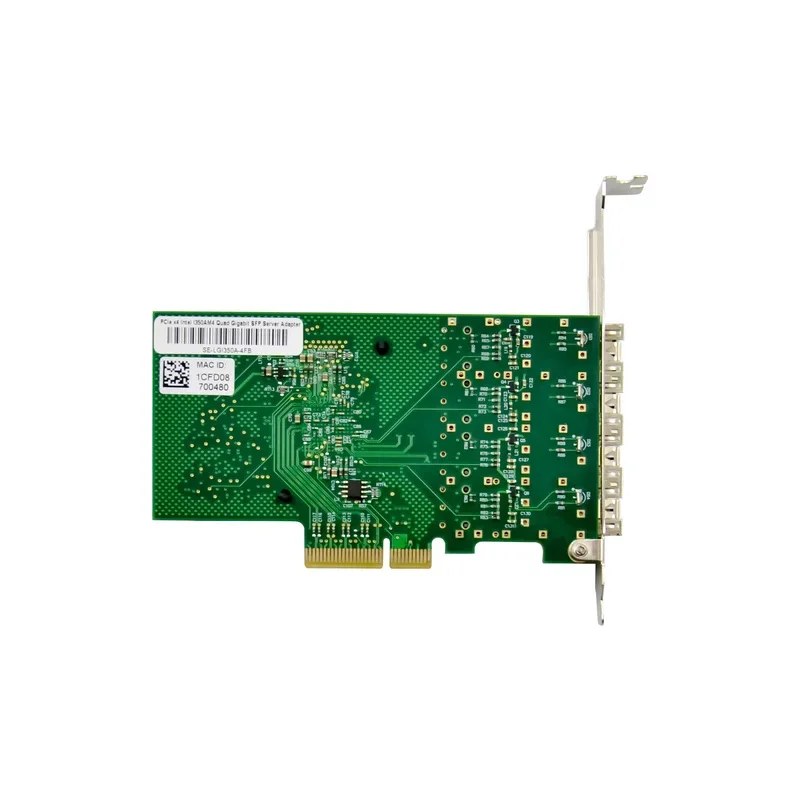 4 puertos SFP PCIE X4 1G adaptador NIC de fibra óptica de cuatro puertos controlador de tarjeta de red CHIPSET INTEL 350AM4 Gigabit 1000M Ethernet - imagen 4