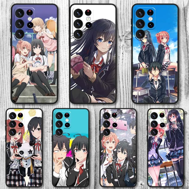 Funda Yukino Yukinoshita para Samsung Galaxy S25 S24 S23 S22 S21 S20 S10 S9 S8 FE Lite Ultra Plus 5G funda de teléfono negra