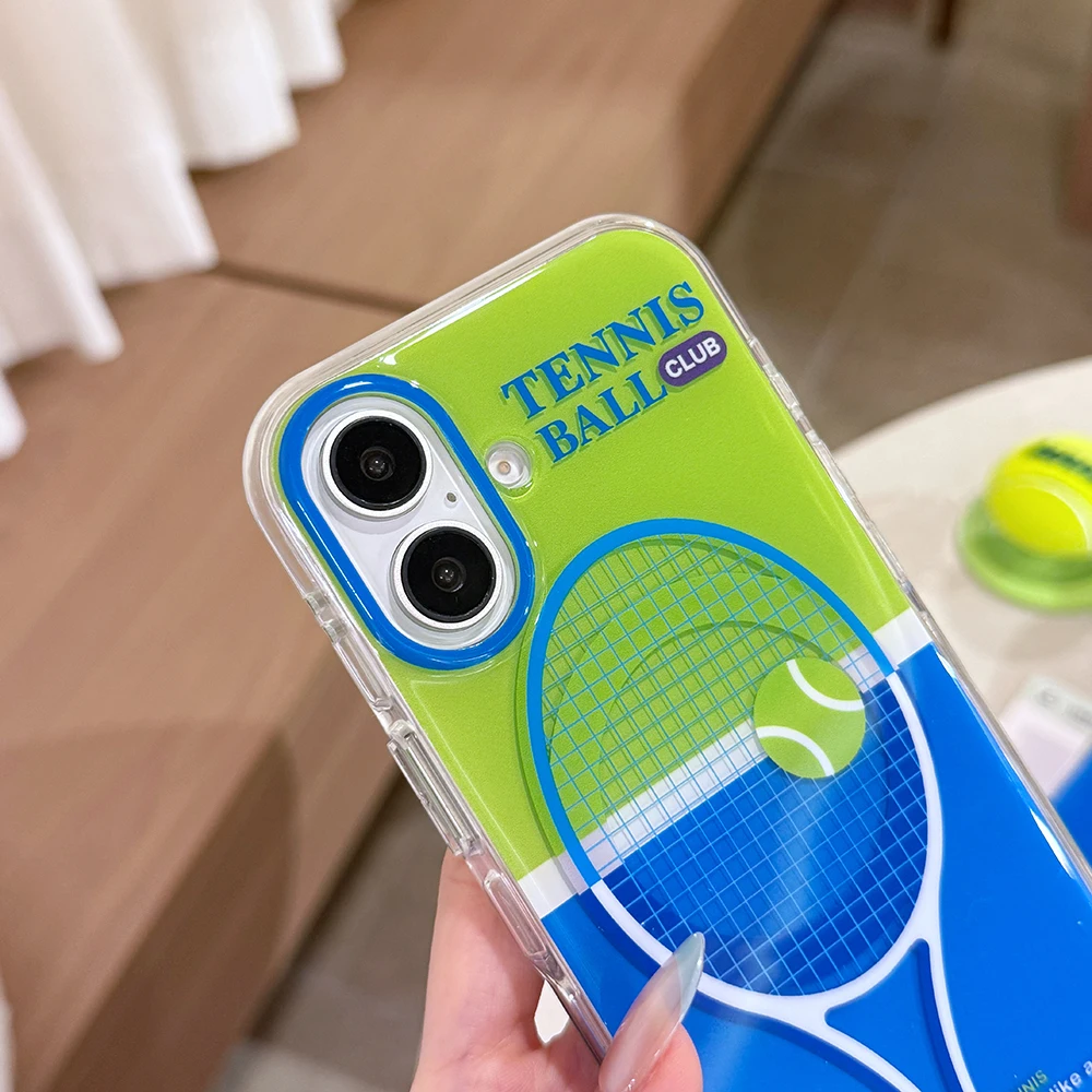 Funda de teléfono con soporte Tok con agarre magnético deportivo con pelota de tenis 3D para iPhone 17 16 14 15 Pro Max a prueba de golpes para funda trasera Magsafe - imagen 5