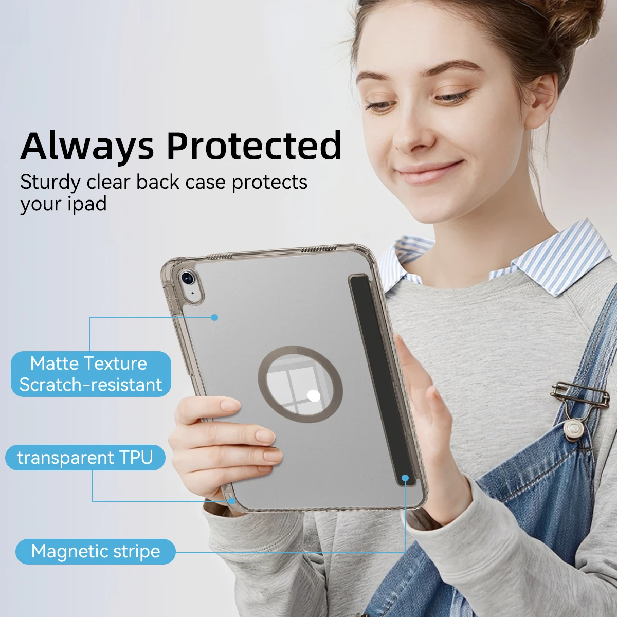 Para ipad 11 11 gen funda 10 generación Air4 5 Pro 11 pulgadas para iPad Air 11 pulgadas M2 M3 funda con portalápices Funda para tableta esmerilada - imagen 5