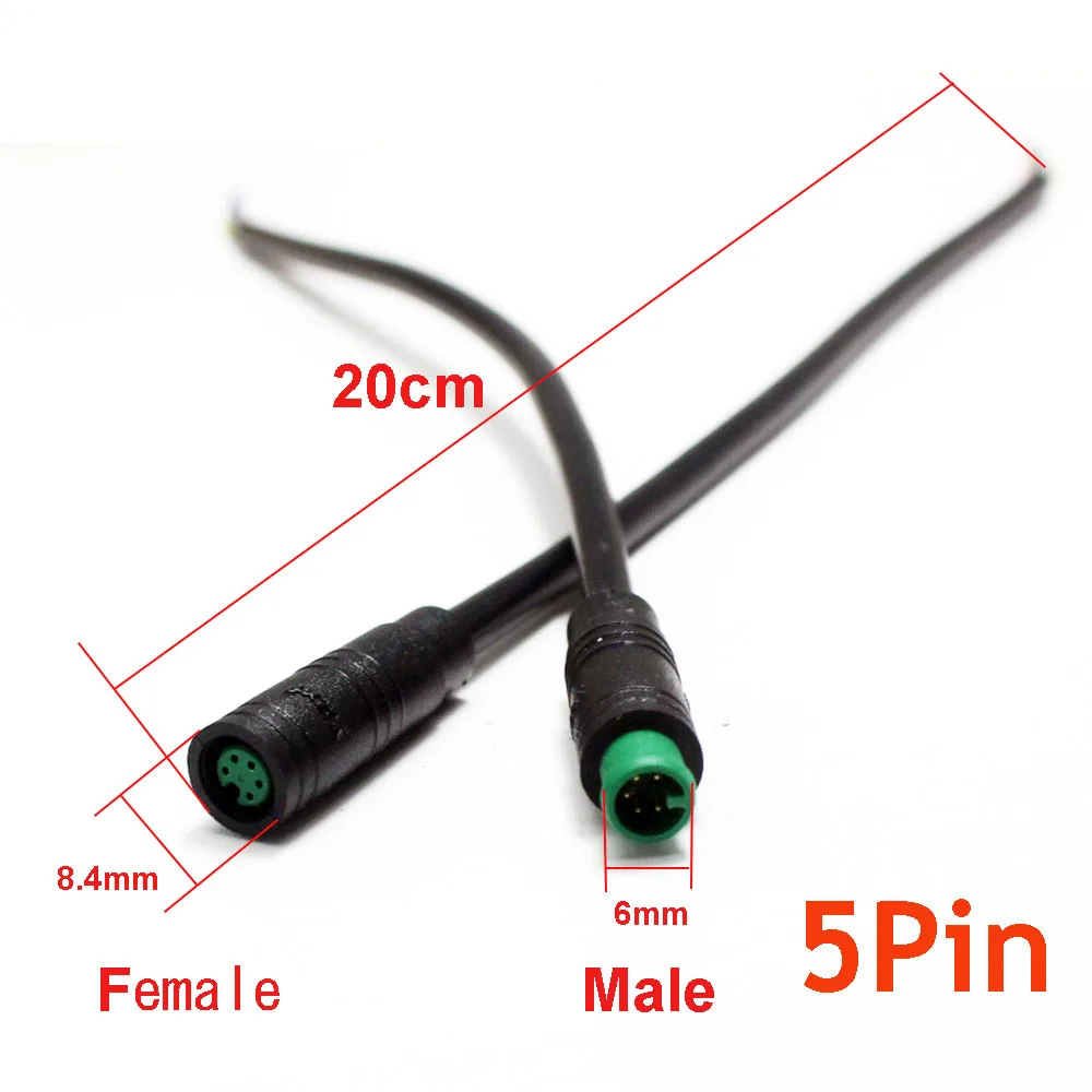 1 par M6 2 3 4 5 6 pines macho hembra Julet bicicleta eléctrica conector de clavija impermeable Scooter Cable de freno enchufe Sensor de señal - imagen 5