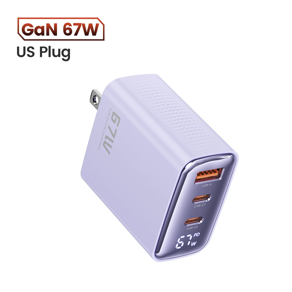 67W US Plug Purple