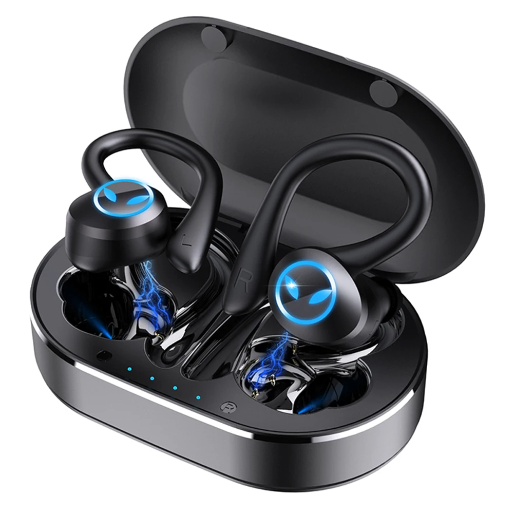 Auriculares inalámbricos Q25 con Bluetooth 5,1, auriculares con cancelación de ruido, auriculares estéreo HiFi 9D con graves y micrófono para iPhone