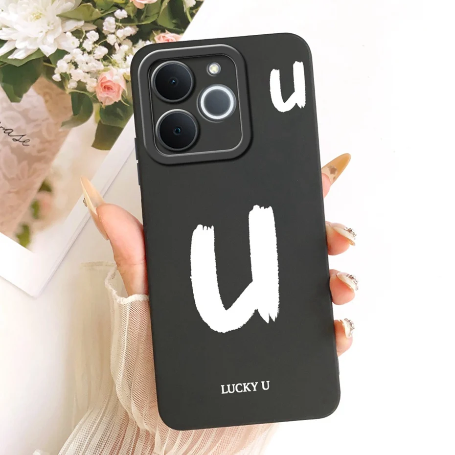 Nueva funda de teléfono con letras a la moda para Realme Note 70 70T, fundas de silicona suave a prueba de golpes para Realme Note70 Note70T, fundas para parachoques - imagen 4