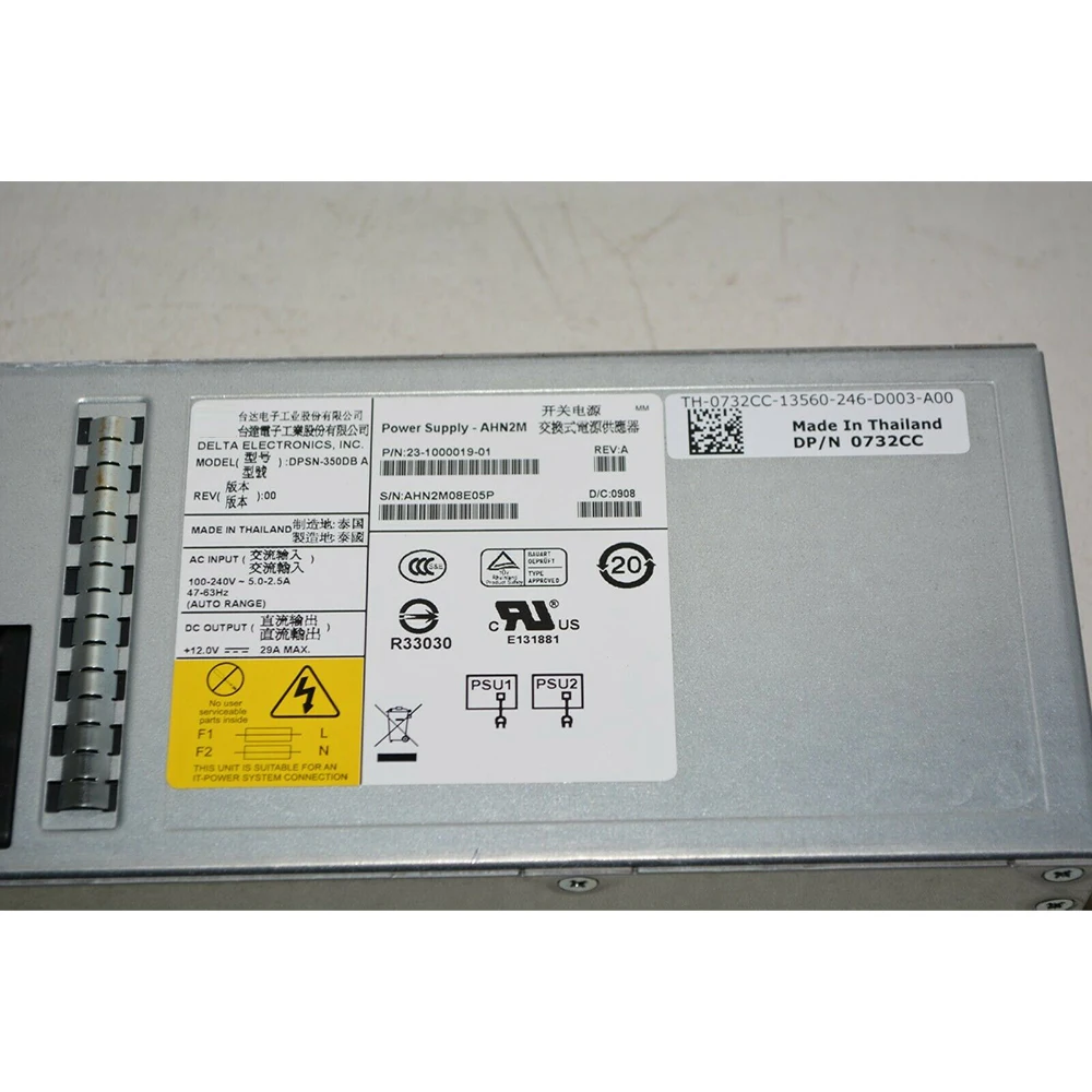 Para fuente de alimentación Delta para 105-000-166 EMC MP-8000B Brocade BR8000 23- 1000019 -01 DPSN-350DB A - imagen 4