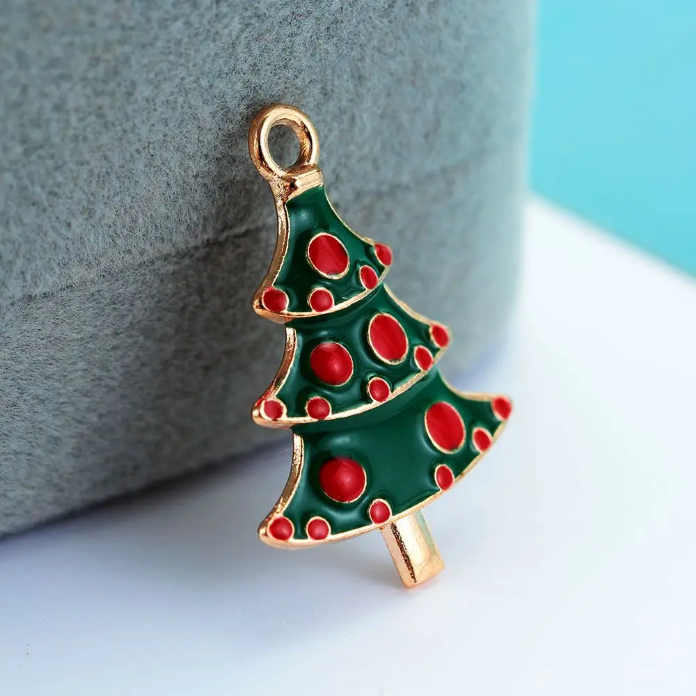 Juego de dijes navideños de aleación de esmalte, decoración de árbol de Navidad, colgante, fabricación de joyas artesanales, suministros para fiestas de Navidad, 20 piezas por juego - imagen 5