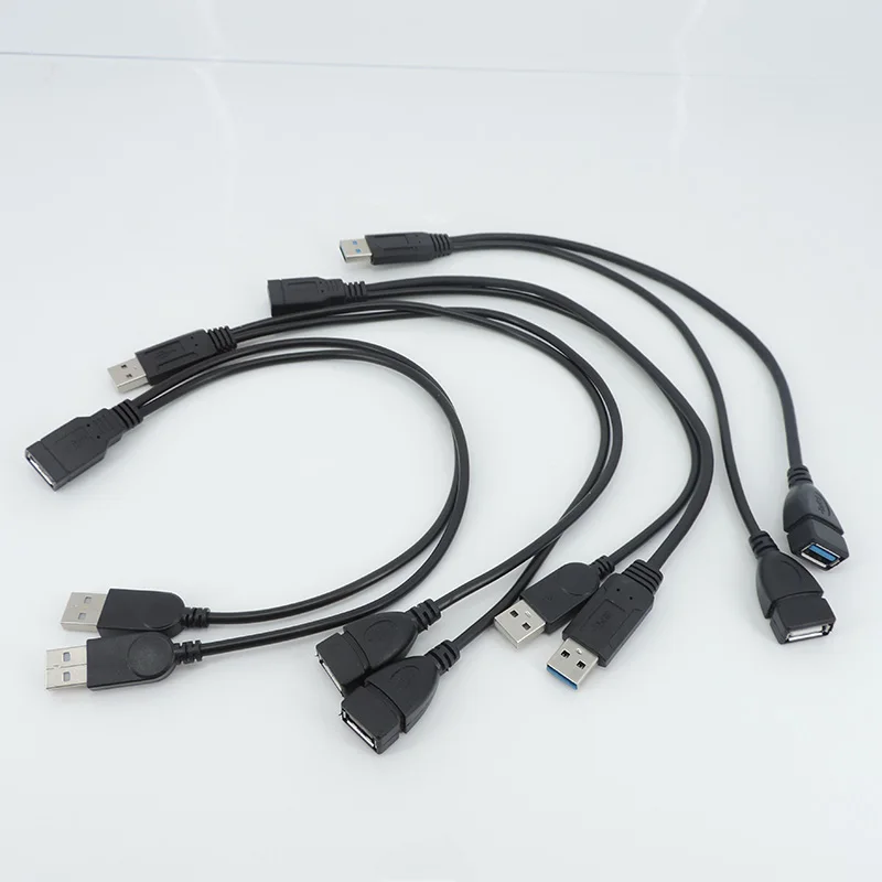 Cable USB2.0 USB3.0 doble 1 a 2 vías adaptador divisor USB Cable macho hembra Cable de extensión de alimentación - imagen 3