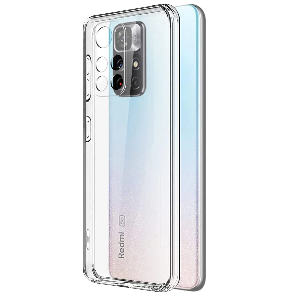 Funda de silicona ultrafina transparente para Xiaomi Redmi Note 12 11S 11E 11T 10 10S 9 9S 8 8T 7 Pro 10A 10C 9A 9C 9T 8 8A 7 contraportada