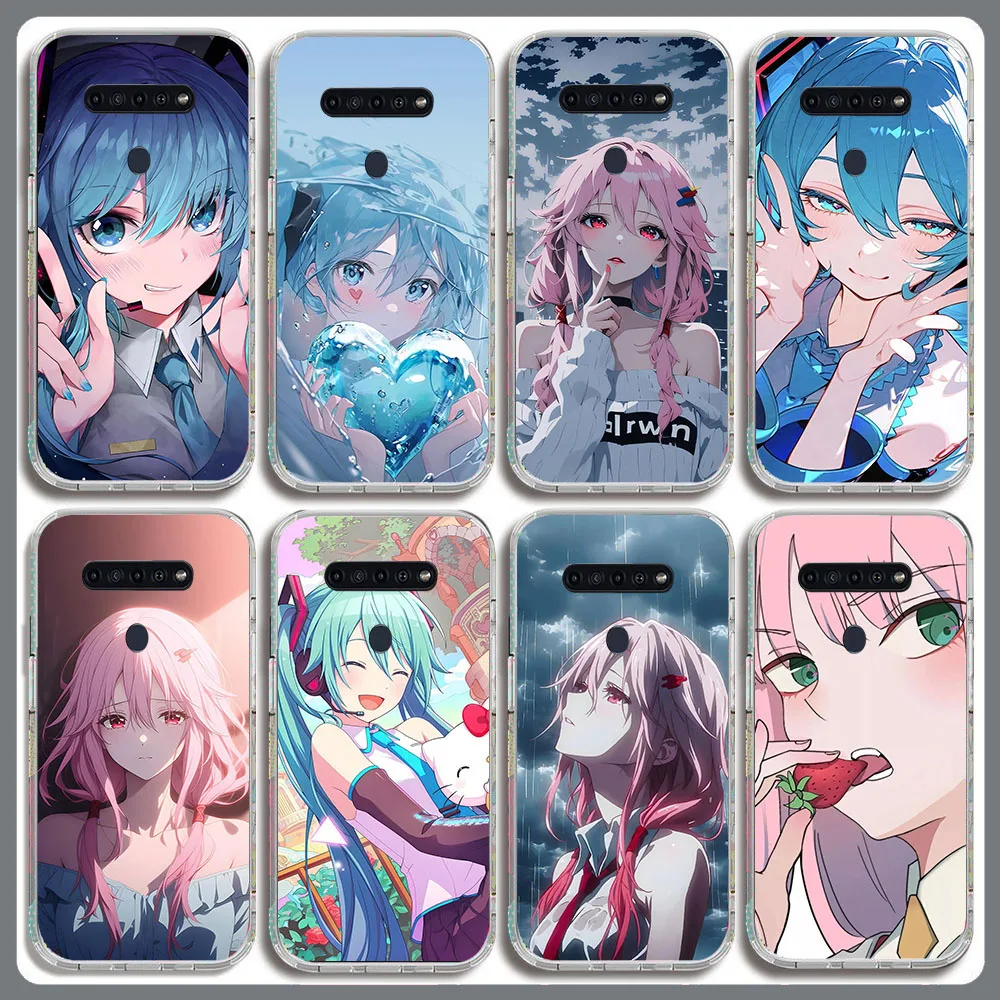 BD-26 chica energética funda transparente para LG K50S K50 K61 G8 THINQ5 V40 V50 K40 ThinQ Q60 K51S G8x K40S K41S Q61 V60