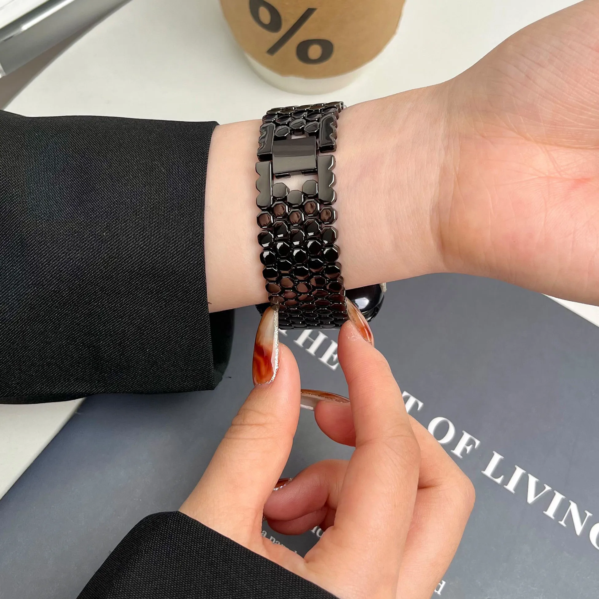 Correa de Metal para reloj Realme 5, Correa de acero inoxidable con escamas de pescado para reloj Realme S2/Realme S 2 2Pro 3 3 Pro - imagen 2