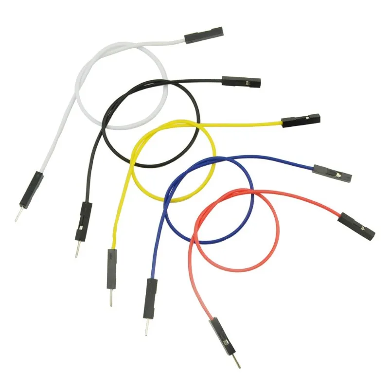 Cable de puente de placa de pruebas hembra a macho, Motor sin escobillas de soldadura de PVC, doble extremo, Conector de estañado, 5 colores, 1pin, 20CM, 200 piezas - imagen 2