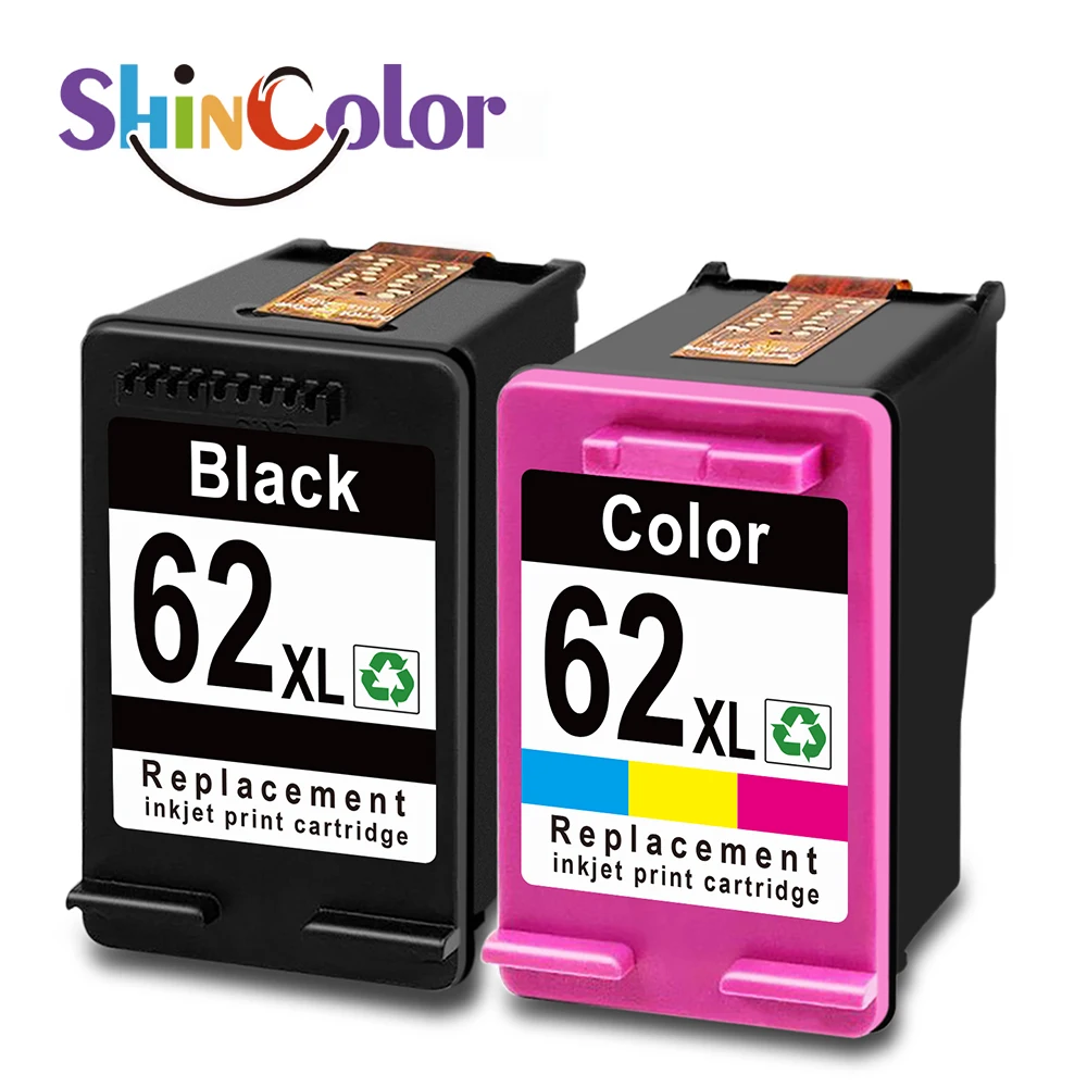 ShinColor for hp 62 xl Ink Cartridge for HP 62XL High Yield for HP Envy 5540 5640 5740 7640 5646 5541 5742 5745 200 printer - imagen 2
