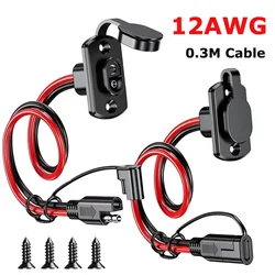 Cable de Extensión SAE 12 AWG Impermeable Macho-Hembra