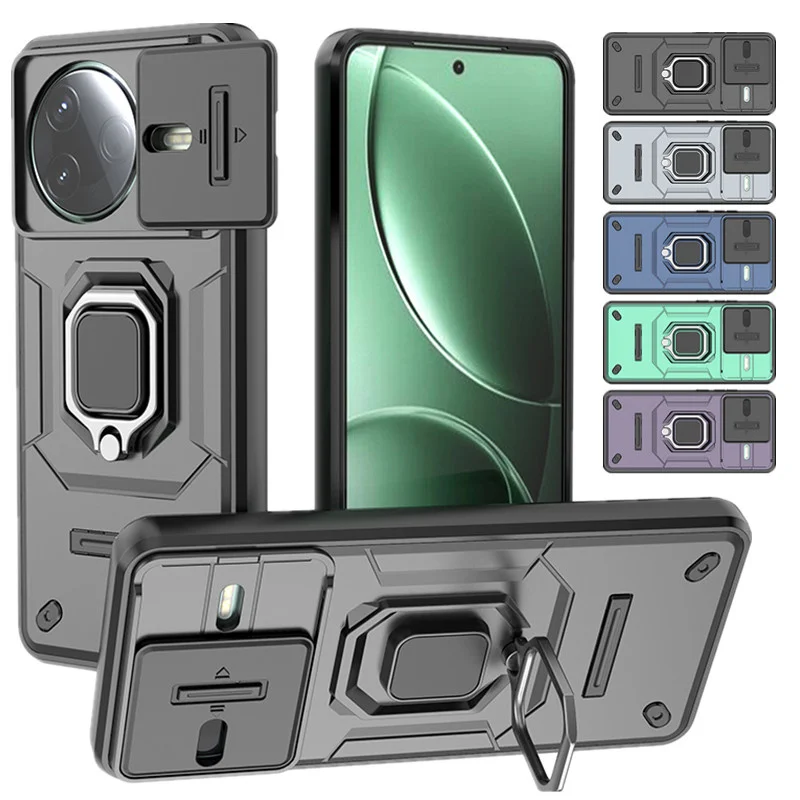 Funda armadura a prueba de golpes para Xiaomi Poco F7 Pro F7 Ultra cubierta protectora anillo soporte magnético Coque Fundas Capa