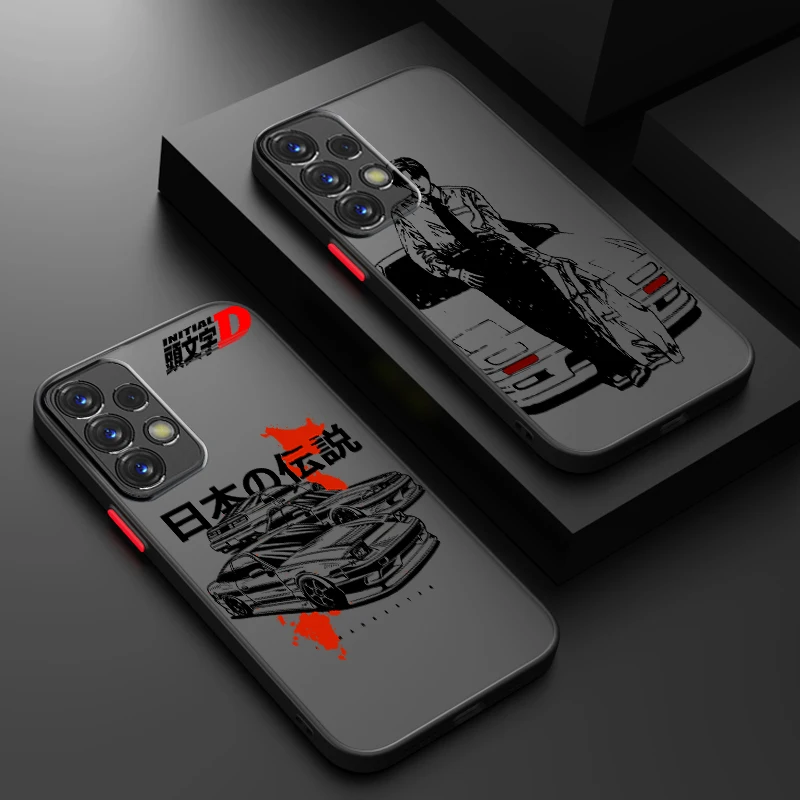 Initial D Anime Art Car Cool Frosted translúcido para Samsung Galaxy S24 S23 S22 S21 S20 FE S10 S9 S8 Plus Ultra Pro 5G Soft - imagen 2