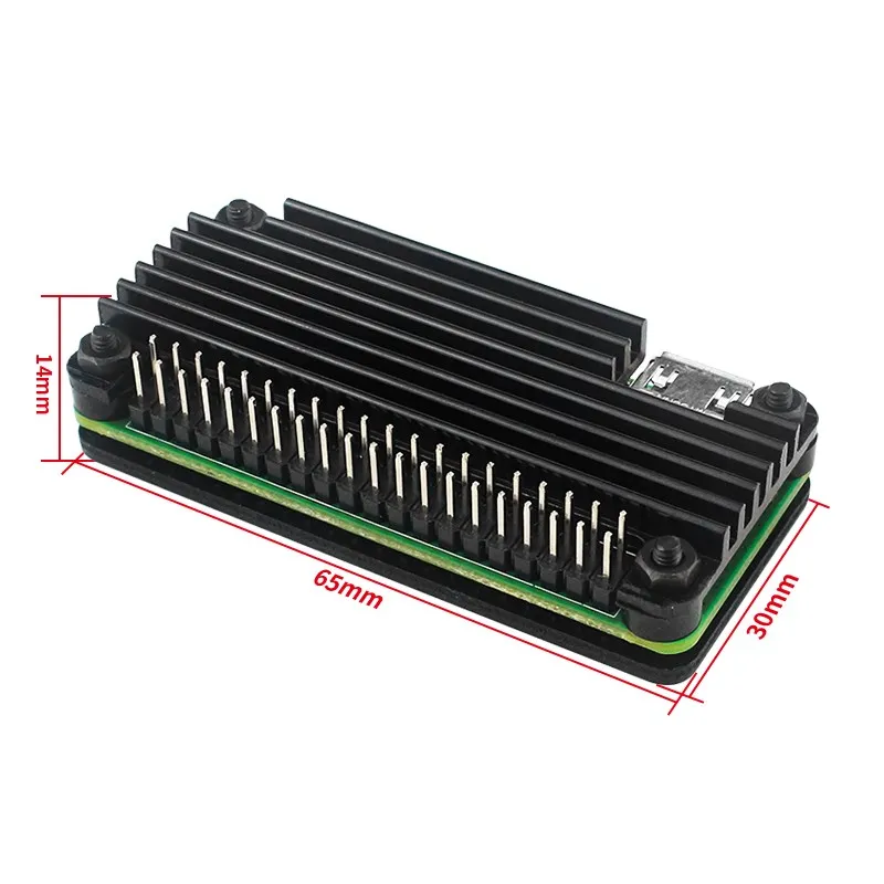 Carcasa de aluminio para Raspberry Pi Zero, carcasa blindada con almohadilla térmica, disipador térmico, carcasa de refrigeración pasiva, 2 W - imagen 5