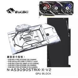 Bykski N-AS3090STRIX-X-V2 Bloque de Agua GPU ASUS ROG RTX 3080/3090