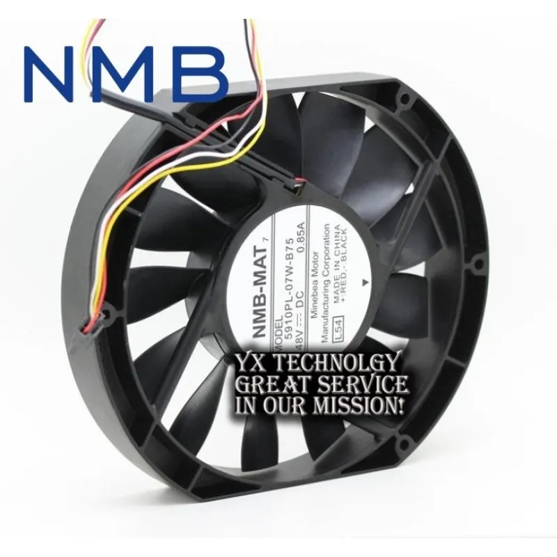 Ventilador de refrigeración Industrial para gabinete NMB 5910PL-07W-B75 17025 17cm 170mm DC 48V 0,85a