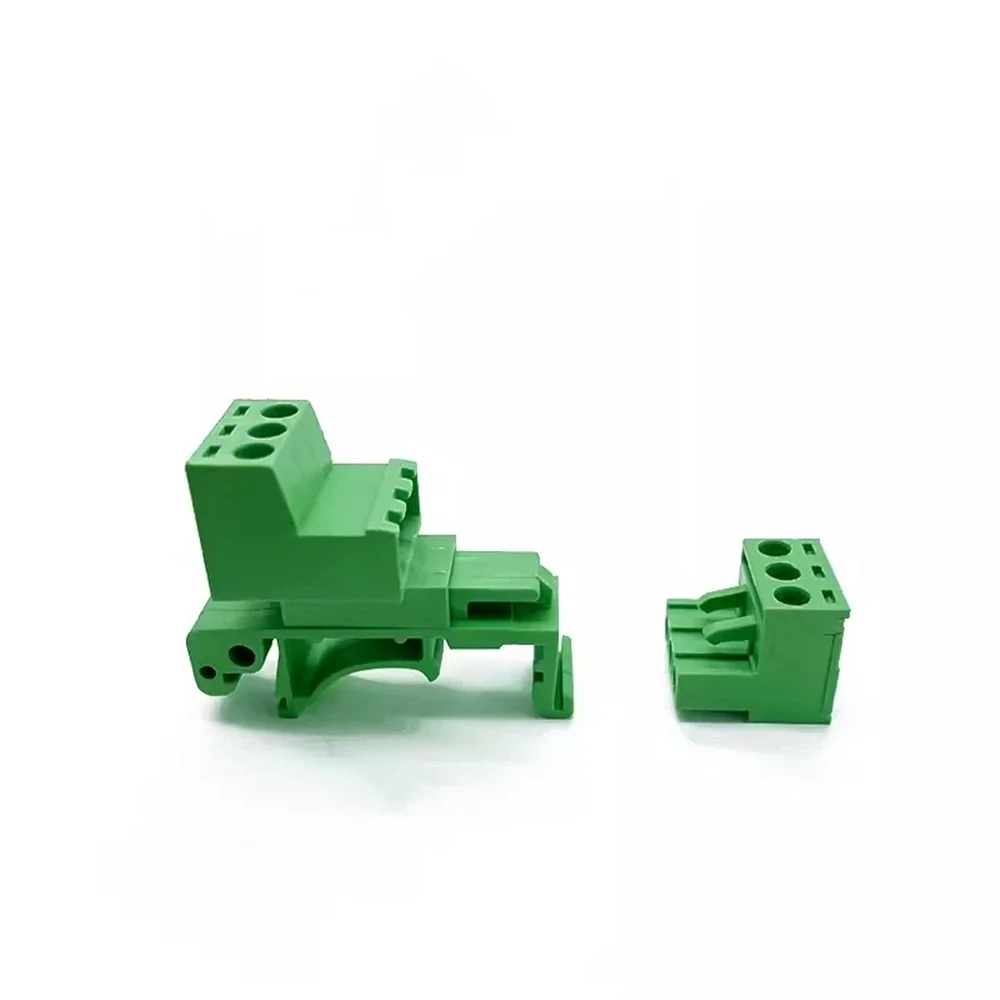 1 Juego de bloque de terminales de carril 2EDG-UKR-5.08mm de 2-20 pines, paso de 5,08mm, conector de bloques de terminales enchufables de tornillo, montaje en carril Din en su lugar - imagen 4