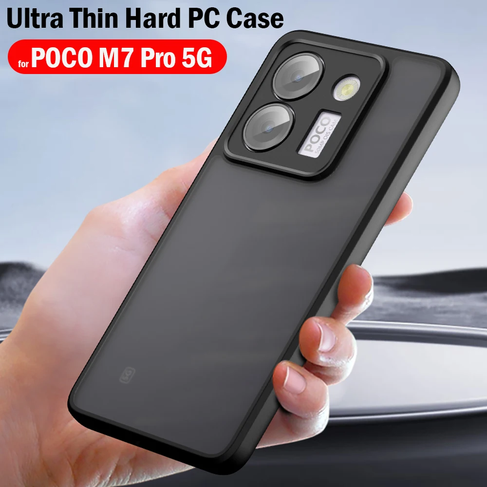 Funda para POCO M7 Pro 5G Funda ultrafina mate translúcida y transparente protección completa Funda de teléfono para Xiaomi POCO M7 Pro 5G Capa - imagen 2