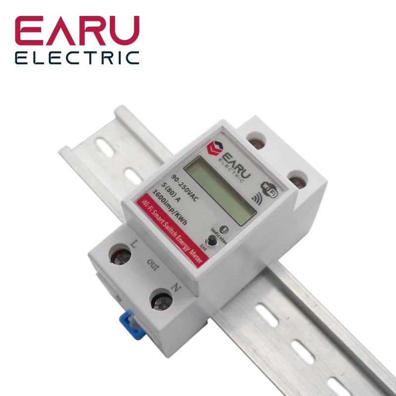 Medidor de energía inteligente WiFi, voltímetro kWh de consumo, 90-250V, interruptor de Control remoto en carril Din, vida inteligente, Tuya, Alexa y Google Home - imagen 4