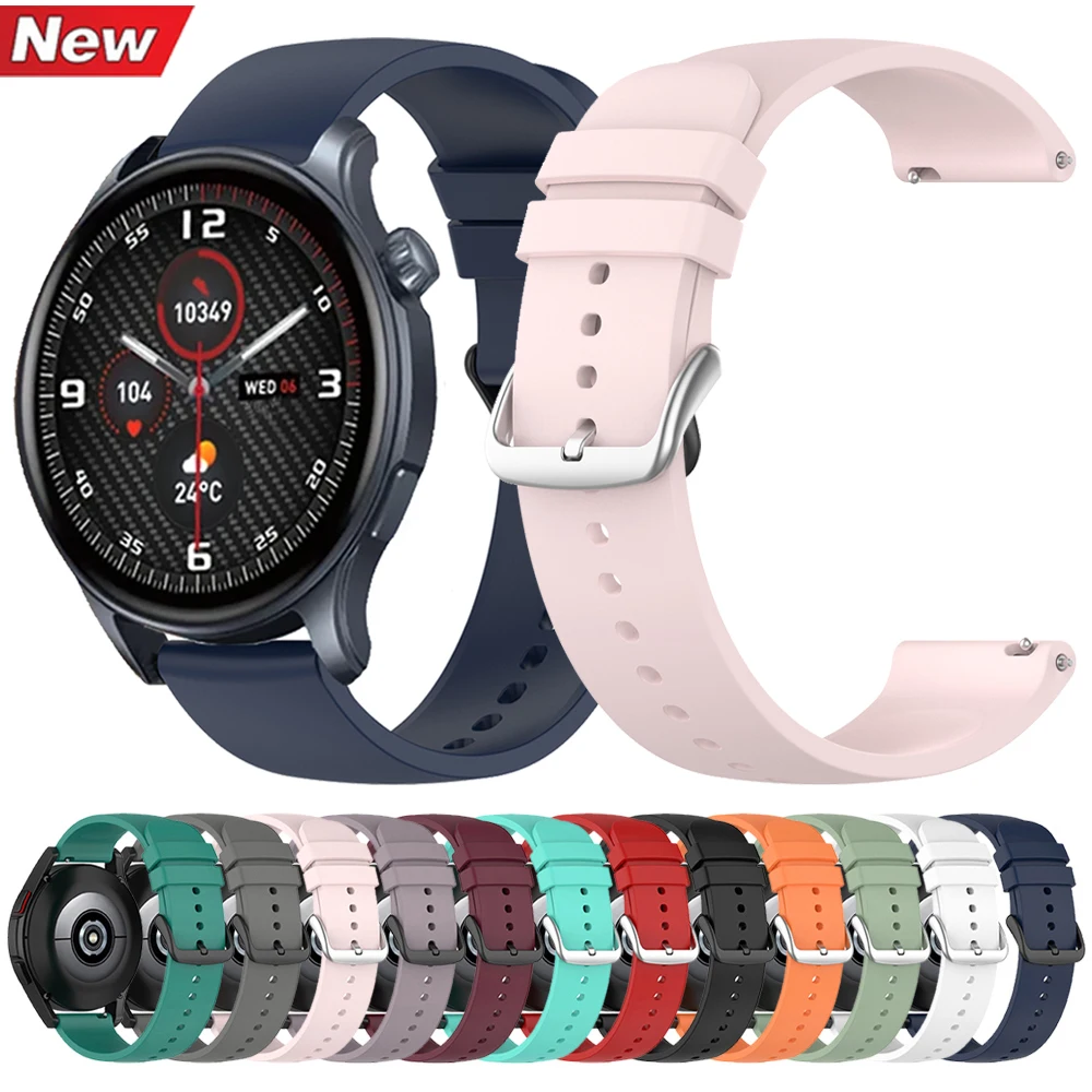 Correa de silicona de 22mm para Zeblaze Ares 3 Pro, correa de reloj deportiva para Zeblaze Vibe 7 Pro/Stratos 2Lite 3/Btalk 2 3 Pro/pulsera rubia