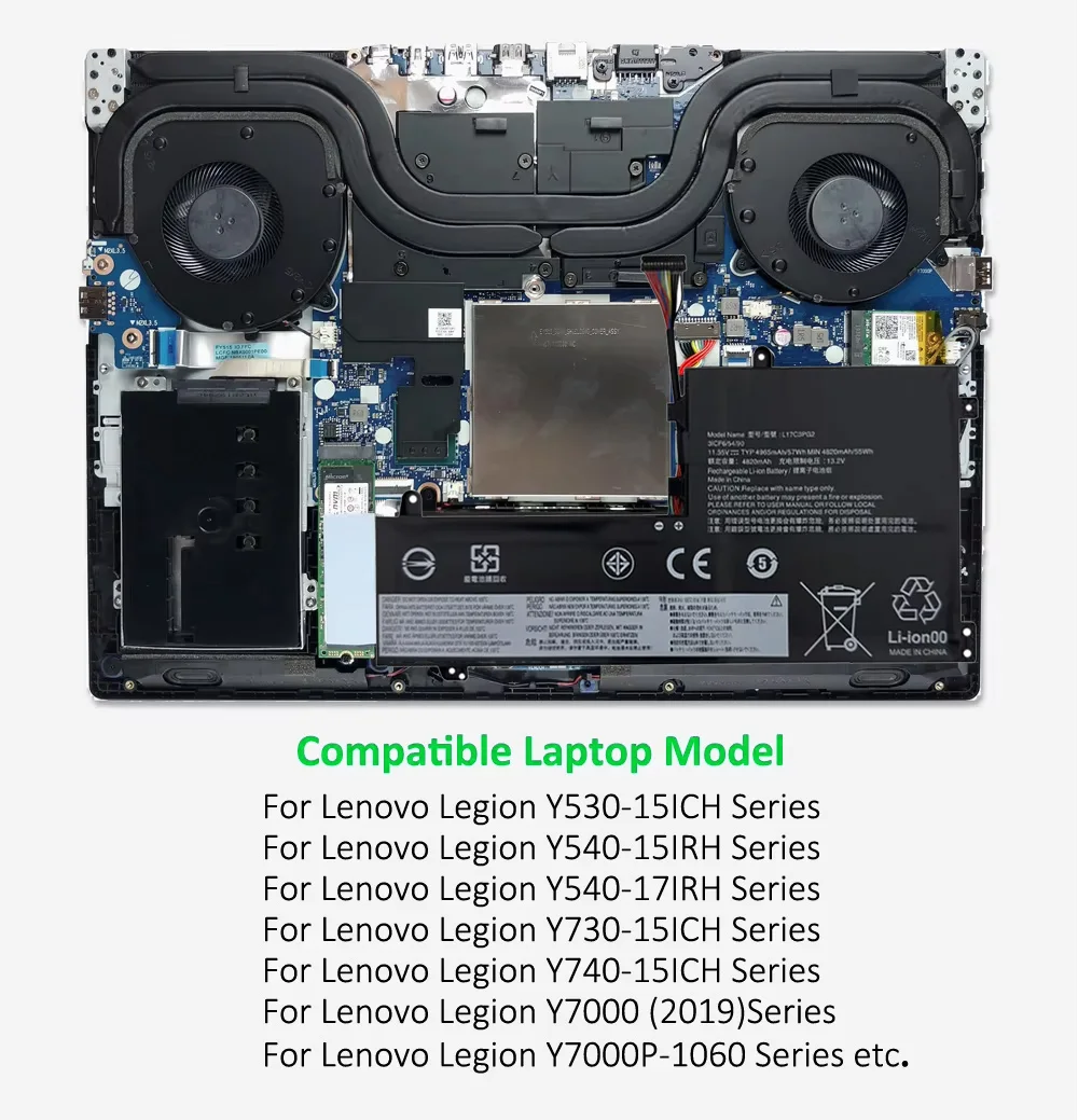 SKOWER L17L3PG1 para Lenovo Legion Y530-15ICH Y540-15IRH/17IRH Y730 Y740 Y7000 Y7000P L17C3PG2 L17C3PG1 L17M3PG2 - imagen 4