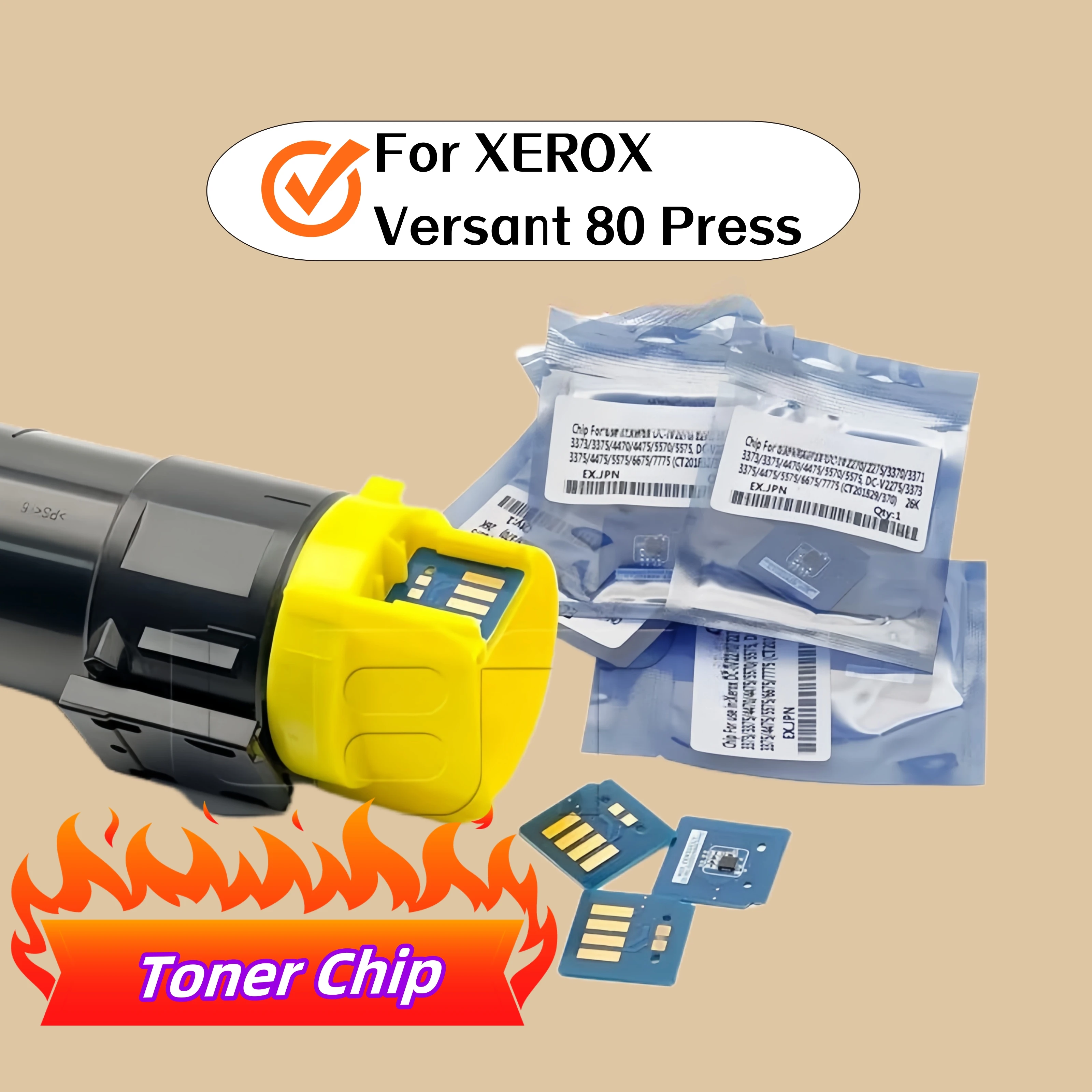 Juego de 5 chips de tóner para Xerox Versant 80 Press 180 Press 006R01642 006R01643 006R01644 006R01645 006R01646 cartucho
