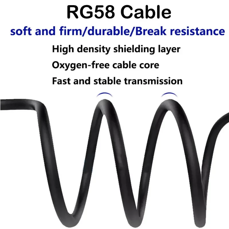 Antena Yagi portátil de 433MHz, Cable de 5m, estación de Radio de alta ganancia RG174 6dBi + amplificador de señal direccional de largo alcance de doble banda UV - imagen 3