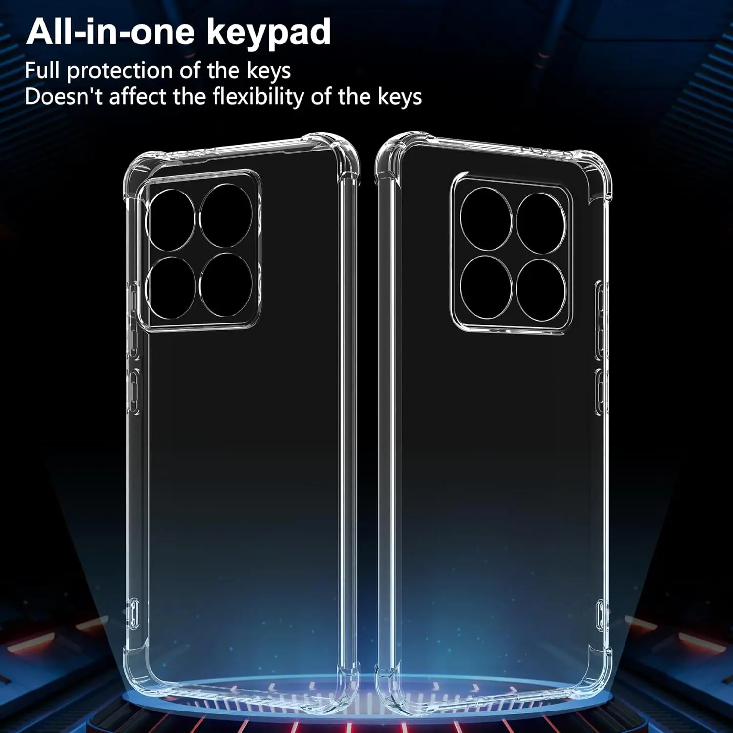 Funda de TPU a prueba de golpes de cuatro esquinas para Xiaomi 14T Pro funda protectora para Xiaomi 14 13 Lite 13T transparente Capa Fundas Coque - imagen 3