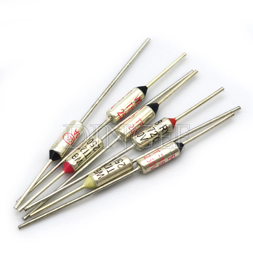 Fusible térmico TF RY 10A 15A 250V temperatura dingef 65C 73C75C 85C 100C 120C 130C 152C 165C 172C 185C 200C 216C 240C 300C - imagen 2