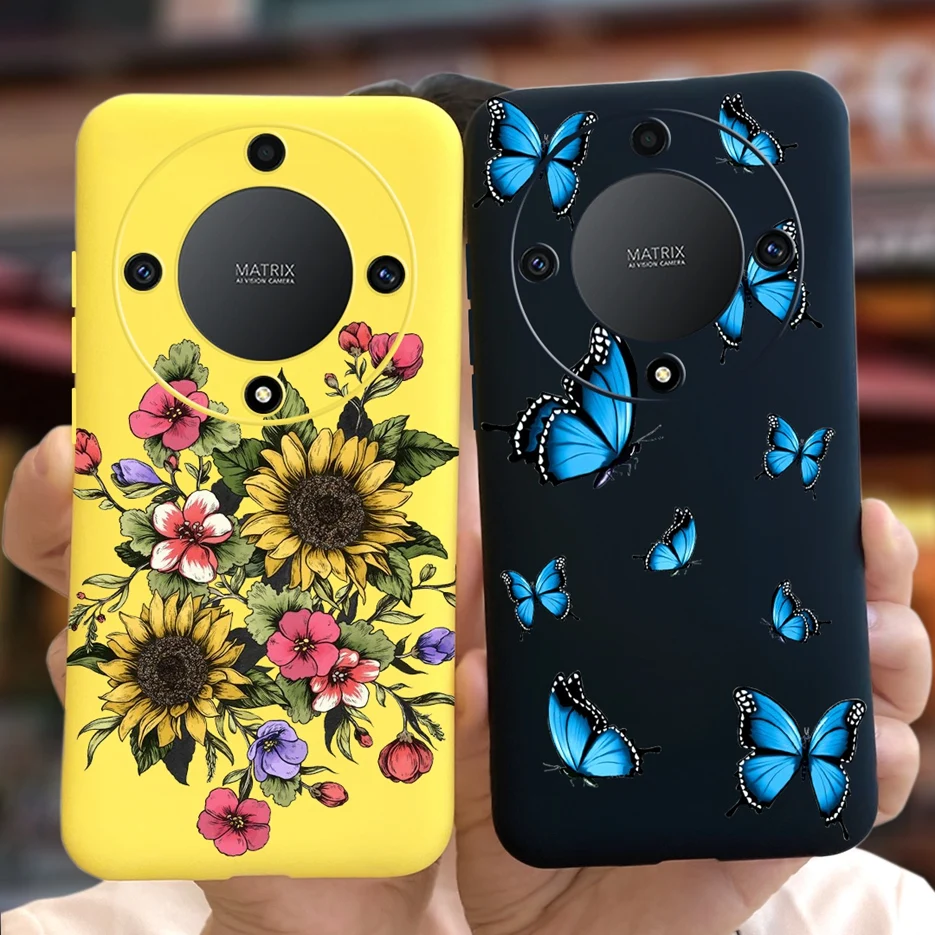 Para Honor X9a 5G funda Magic5 Lite hermosa chica flor cubierta suave TPU funda de teléfono para Honor Magic 5 Lite HonorX9a RMO-NX1 parachoques - imagen 4