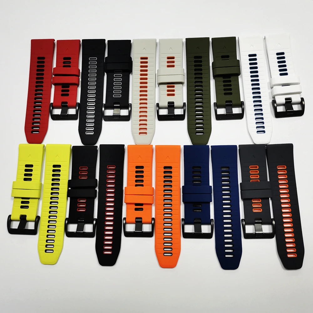 Correa de silicona QuickFit de 22mm y 26mm para Garmin Fenix 8 E 7 7X Pro 6 6X 5 5X/Epix Gen 2/Tactix8/Instinct 3 2X/965 955 945 - imagen 2