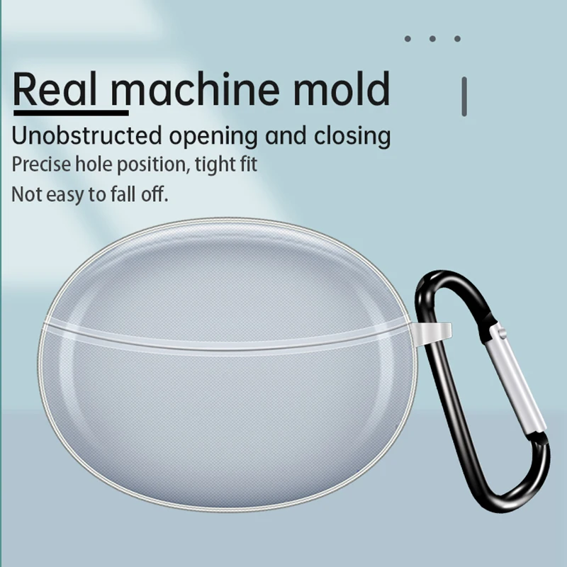 Funda transparente para OPPO Enco Air2 Pro, auriculares inalámbricos con gancho, TPU - imagen 4