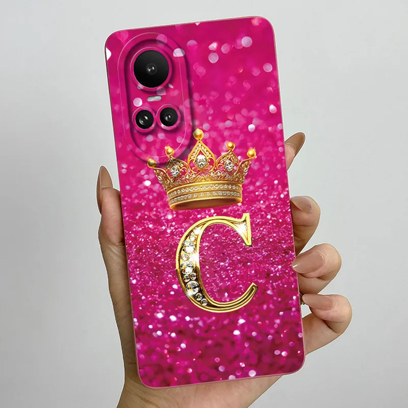 Para OPPO Reno 10 5G CPH2531 funda corona letra silicona líquida fundas de teléfono blandas para Oppo Reno10 Pro Global 2023 CPH2525 contraportada - imagen 5