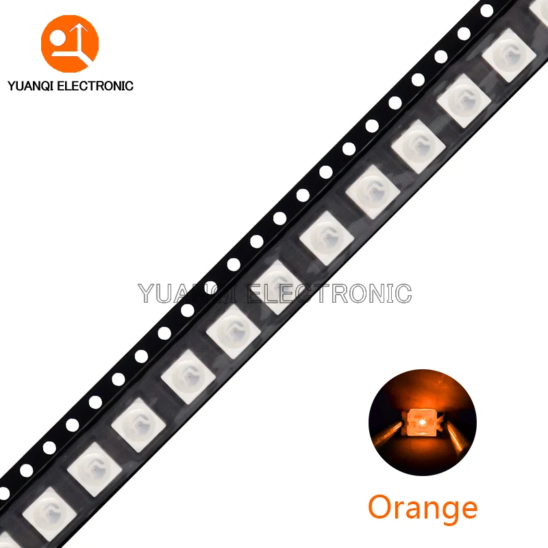 Diodo emisor de luz LED, 100 SMD, blanco, rojo, azul, amarillo, verde, Blanco cálido, 5050 Uds. - imagen 2