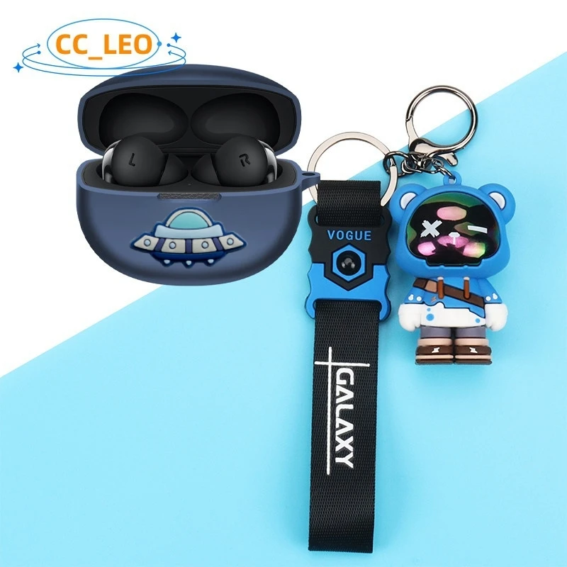 Para OPPO Enco X3 funda de oso de dibujos animados lindo cerdito dinosaurio llavero colgante funda suave de silicona OPPO Enco X3 funda protectora - imagen 2