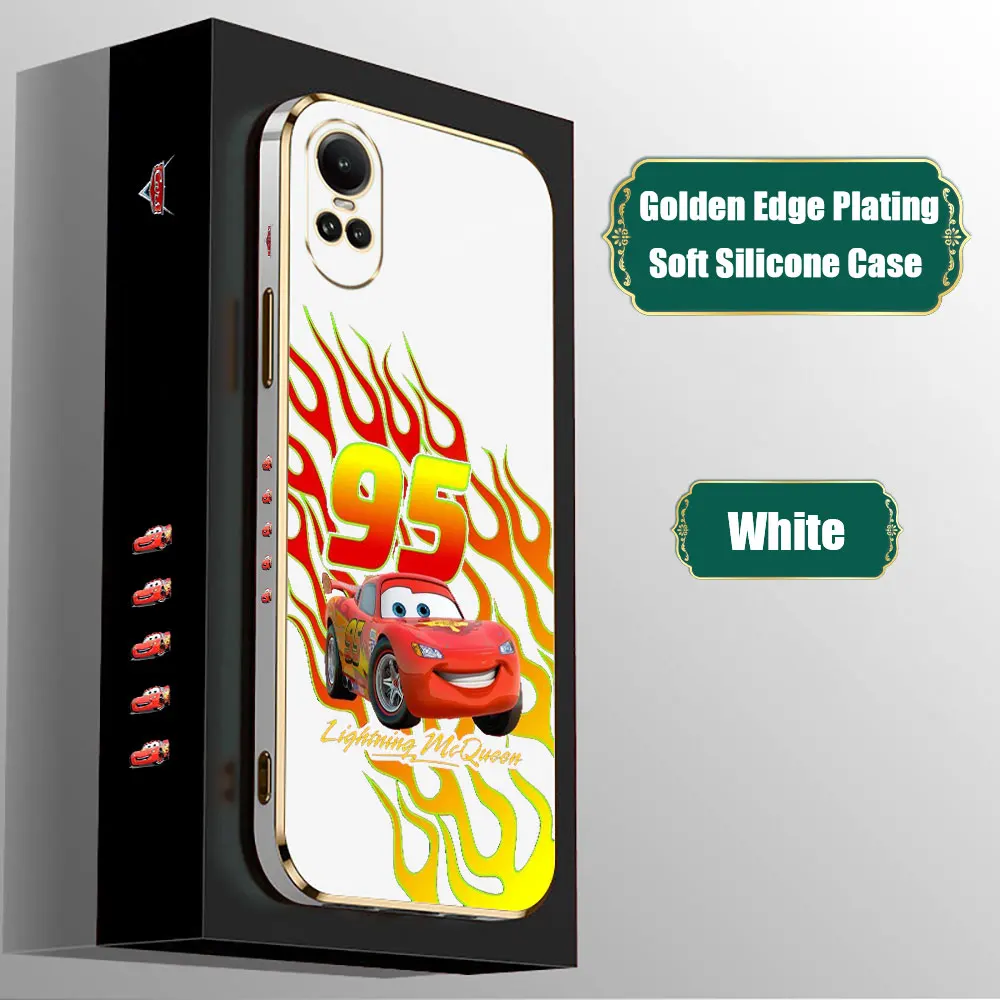 Coque de téléphone Disney Cars Rains McQueen 95, housse de placage, OPPO Reno 12, 11, 11F, 10, 8, 8T, 7, 7Z, 6, 6Z, 5, 5F, 4, 4F Pro Plus Lite, 5G - imagen 2