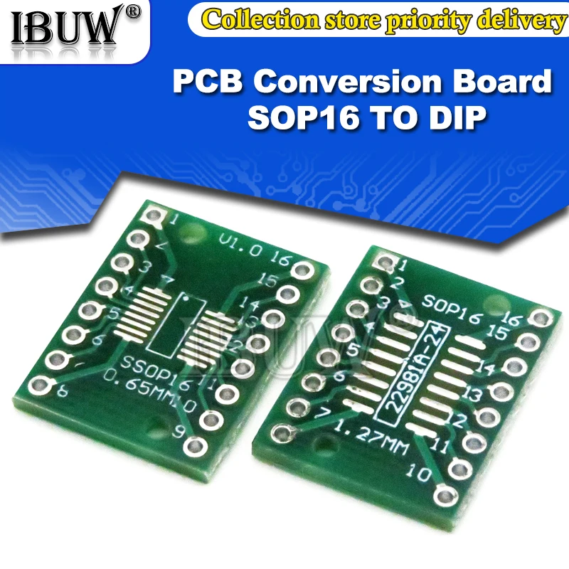 Placa PCB SMD, convertidor adaptador de giro a DIP, SOP 8/16/14/20/24/28P, SOT89, SOT23, SOT223 A DIP SOP/MSOP/TSSOP, 10 unids/lote por paquete - imagen 3
