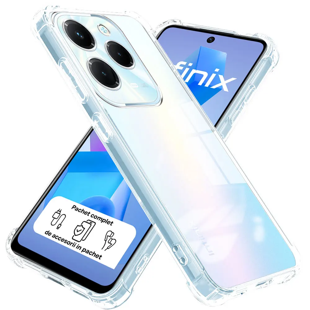 Funda de teléfono Airbag a prueba de golpes para Infinix Hot 40i 40 Pro, funda de silicona suave transparente para Infinix Hot 40 Pro, funda trasera