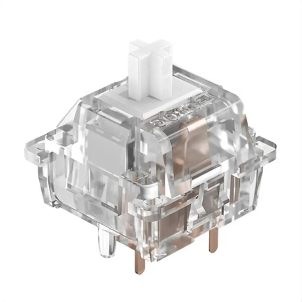 LEOBOG-interruptor blanco claro, 30g, 5 pines, interruptores MX táctiles de presión ligera, Teclado mecánico RGB, interruptor de trabajo personalizado transparente - imagen 3