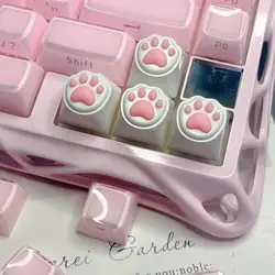 Keycap ESC de Silicona para Teclado Mecánico – Gato Rosa
