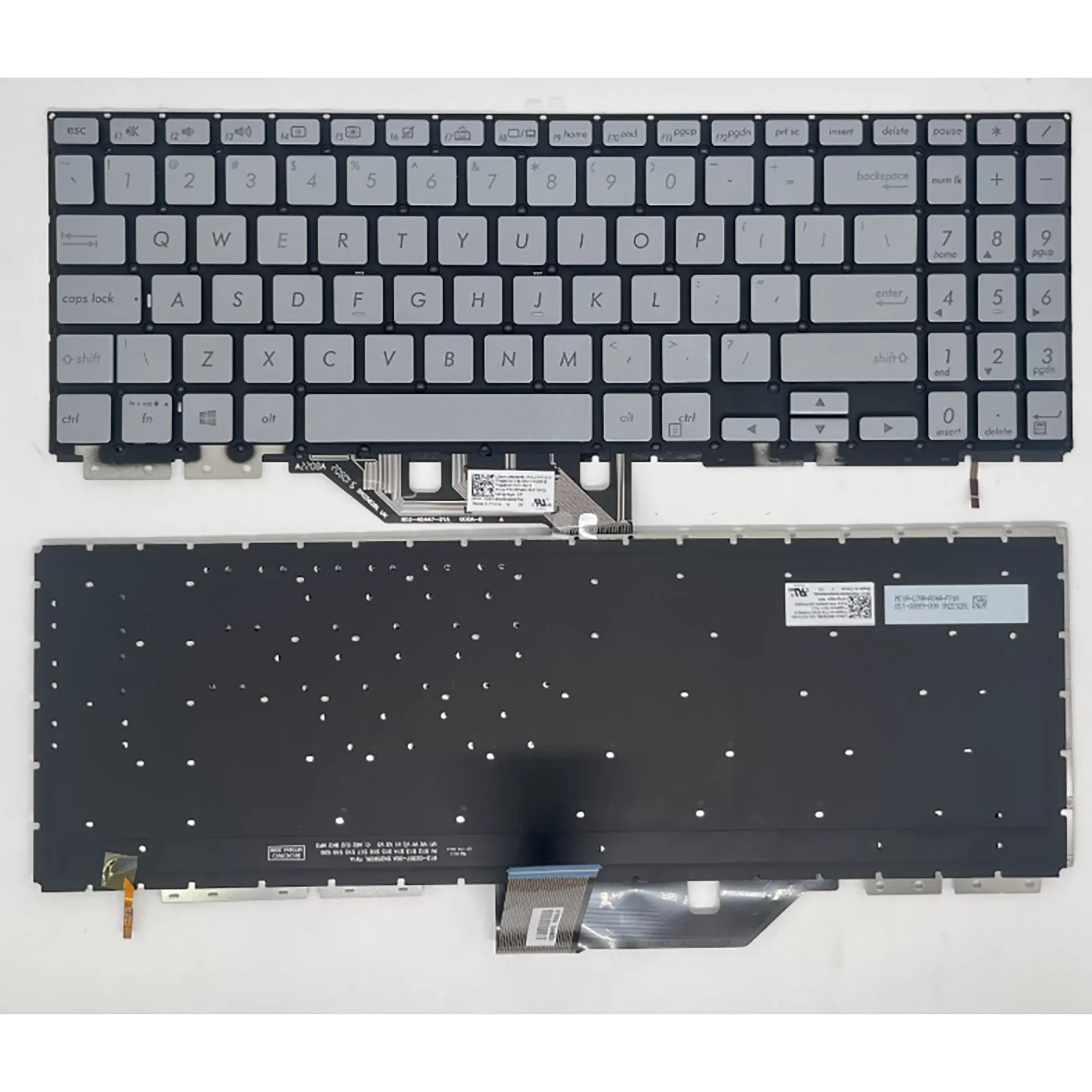 Diseño estadounidense para teclado ASUS ZenBook Flip 15 UX562 UX562F UX562D UX562FDX UX562FA/FAC/FD Q507I Q507IQ Q508UG UM562IA UM562UG - imagen 4
