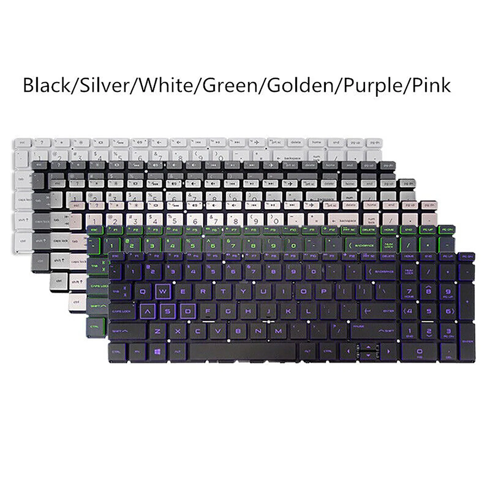 Teclado para portátil estadounidense para HP Pavilion 15-CR 15-CW 15-DR 15-EC 15-CX 15-DK TPN-C133 TPN-C141