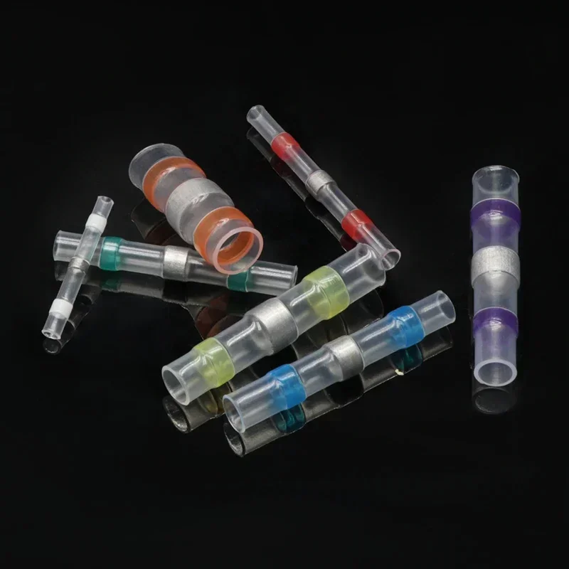 Conectores de Cable de sellado de soldadura, velocidad de contracción 3:1, terminales de Cable eléctrico impermeables, tubo termorretráctil, empalme a tope eléctrico - imagen 5