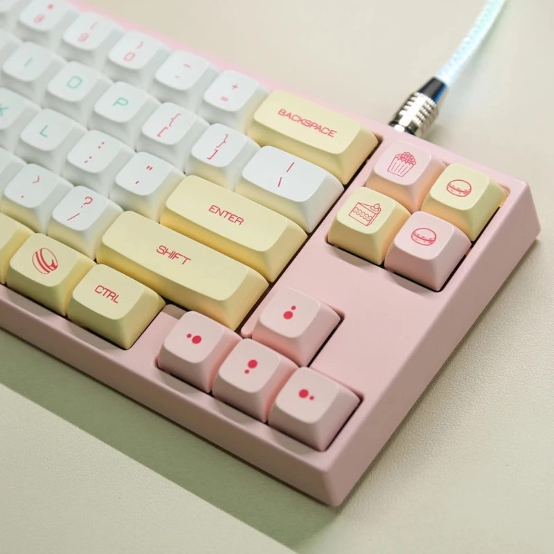 XDA PBT Keycaps Macaron 125 teclas para teclado mecánico DyeSub - imagen 4